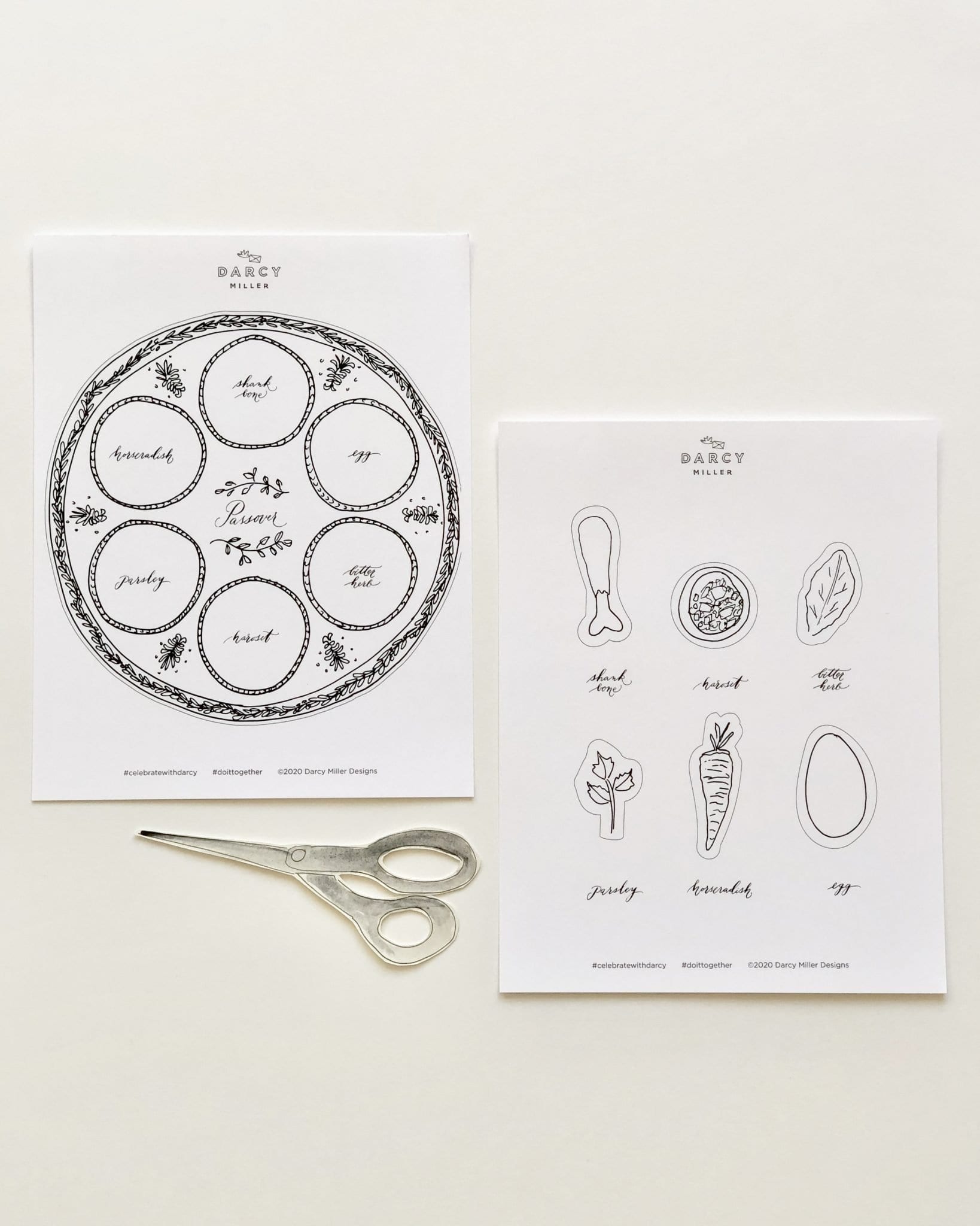 Printable Passover Seder Plate Darcy Miller Designs