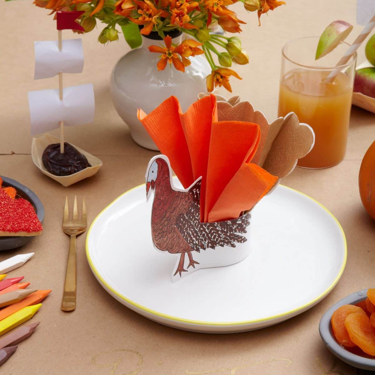 Darcy Miller Designs Thanksgiving Kid’s Table Thanksgiving, Kids Table, Paper Craft, Coloring, Mayflower, Healthy Snacks, Turkey Craft, Apple Craft, Crab Apples