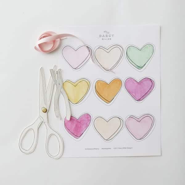 Darcy Miller Designs, Valentines, love note, conversation heart, paper heart, candy heart, good morning sweetie, have a good day, easy, Darcy Miller, DIY