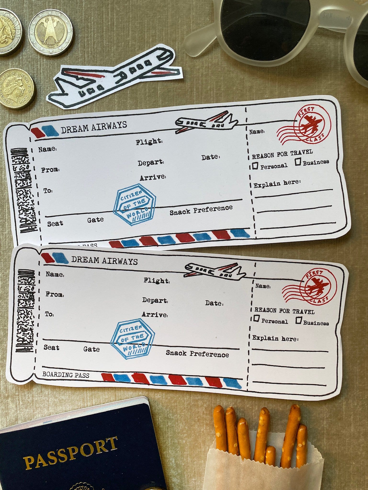 Party-Tales: ~ Tutorial ~ DIY How to make a Boarding Pass