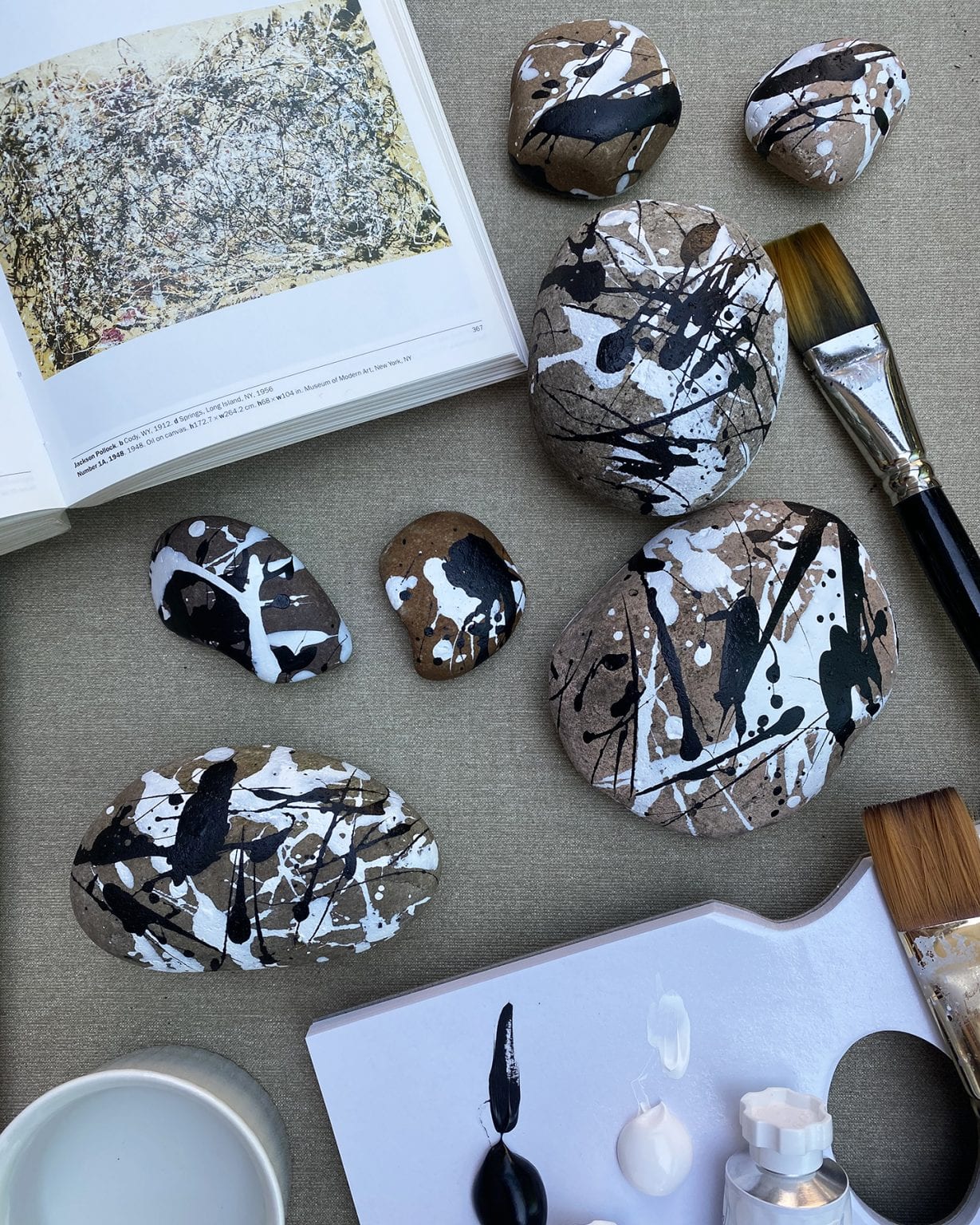 Splatter Taniwha Rocks Splatter-Paint Rocks | Darcy Miller Designs