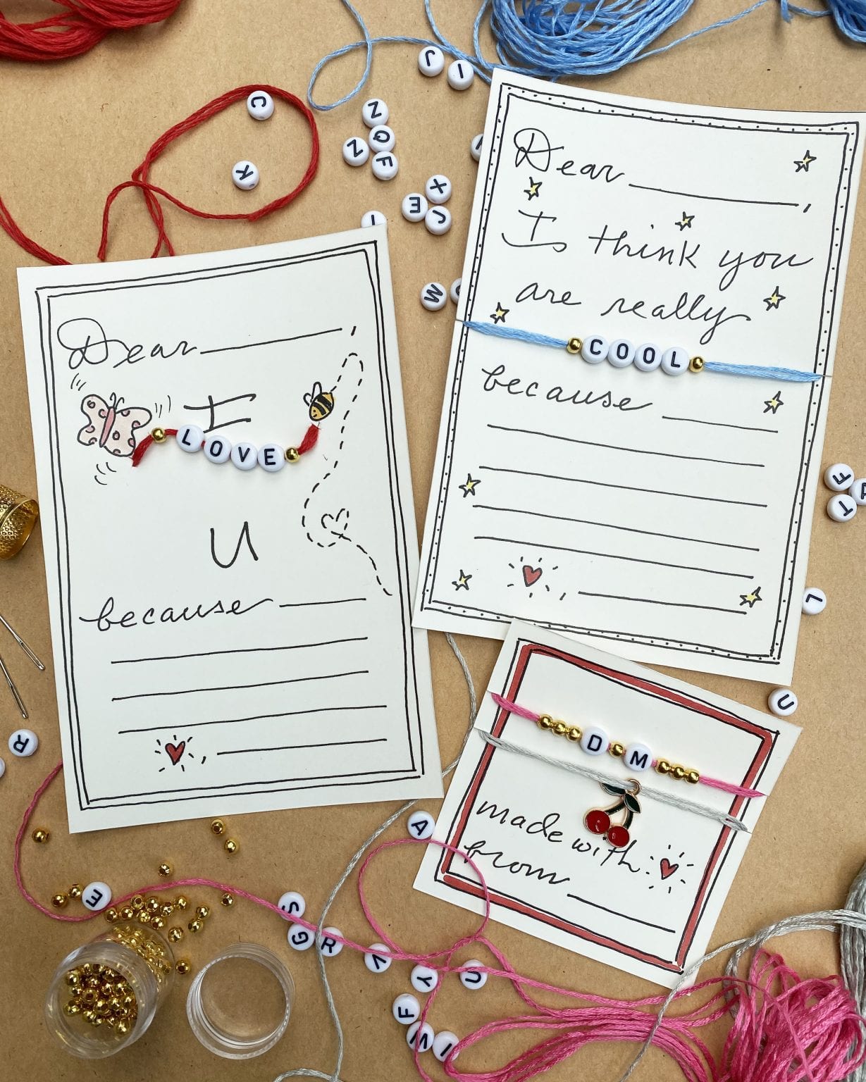 Friendship Bracelet Cards | Darcy Miller Designs