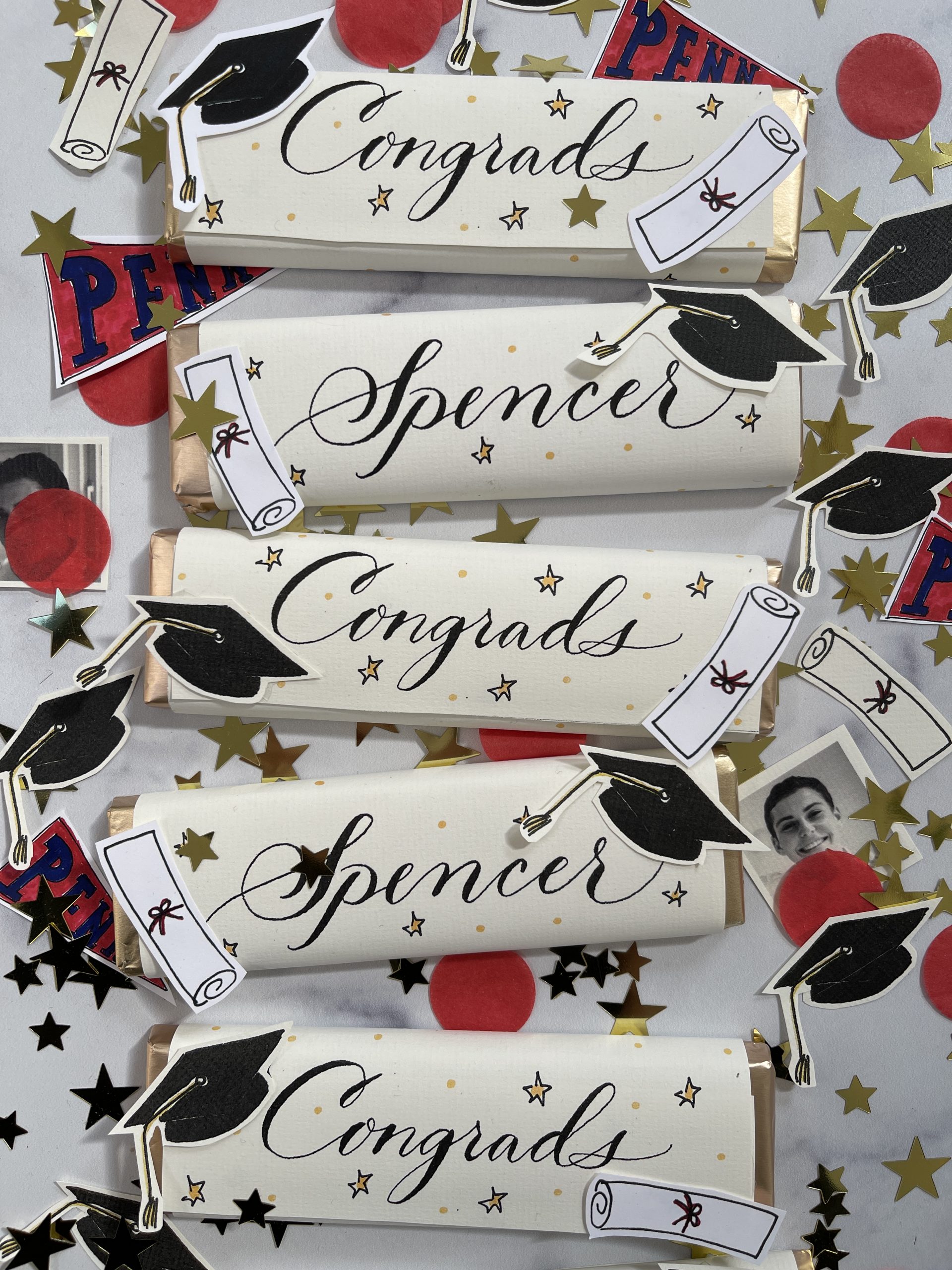 graduation chocolate bar wrappers