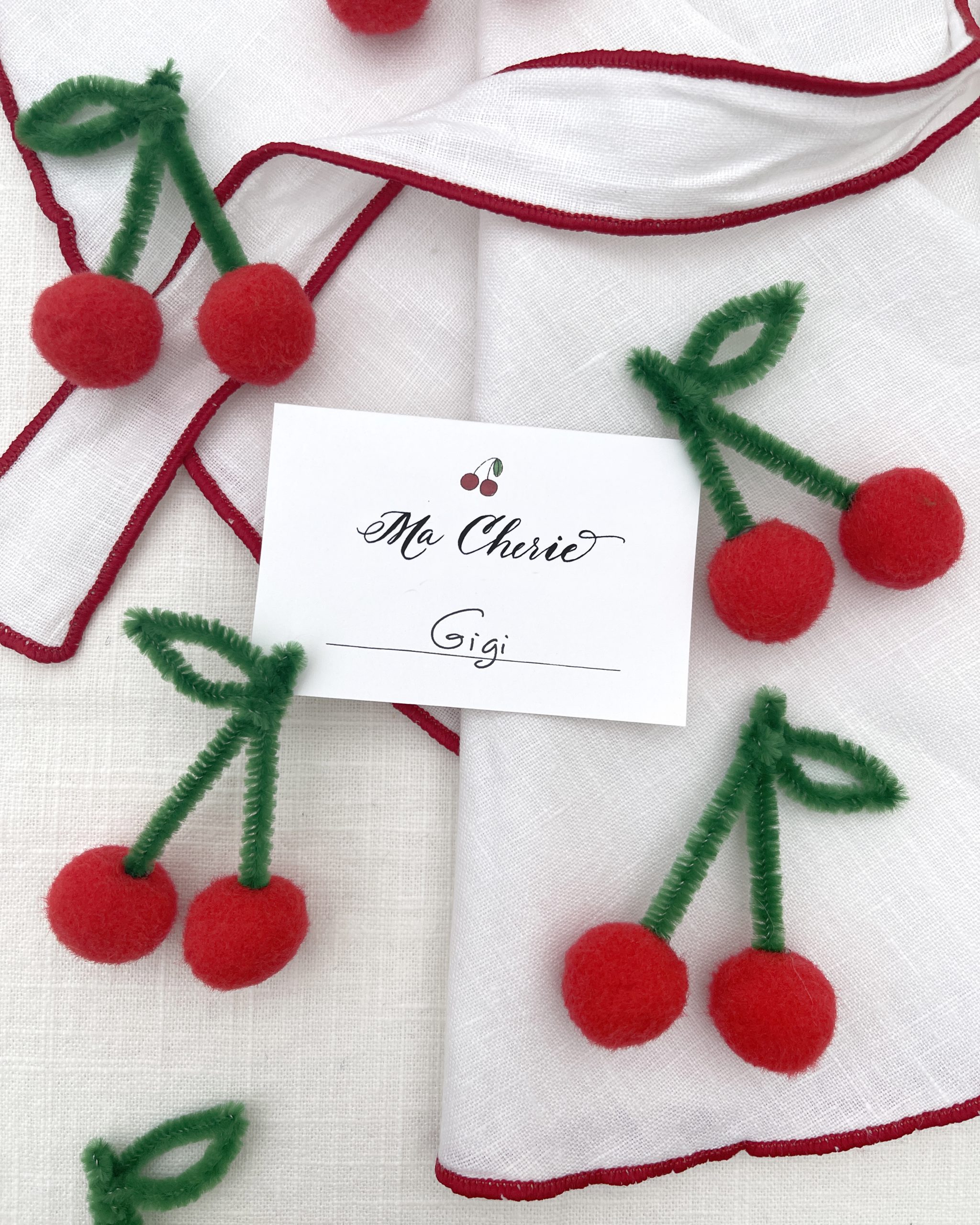 Cherry Chérie Hand-Embroidered Pin Cherry Chérie Hand-Embroidered Pin