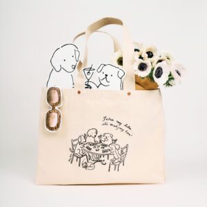 Embroidered Fetch My Tiles Tote